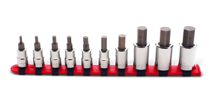 Wright Tool 1/2in Drive Hex Bit Socket Set 3/8in 10pc