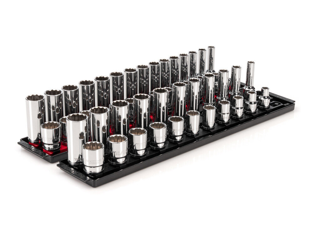 Tekton 1/2 Inch 12 Point Socket Set, 52 Pieces (3/8-1 Inch, 10-24 mm), large image number 1