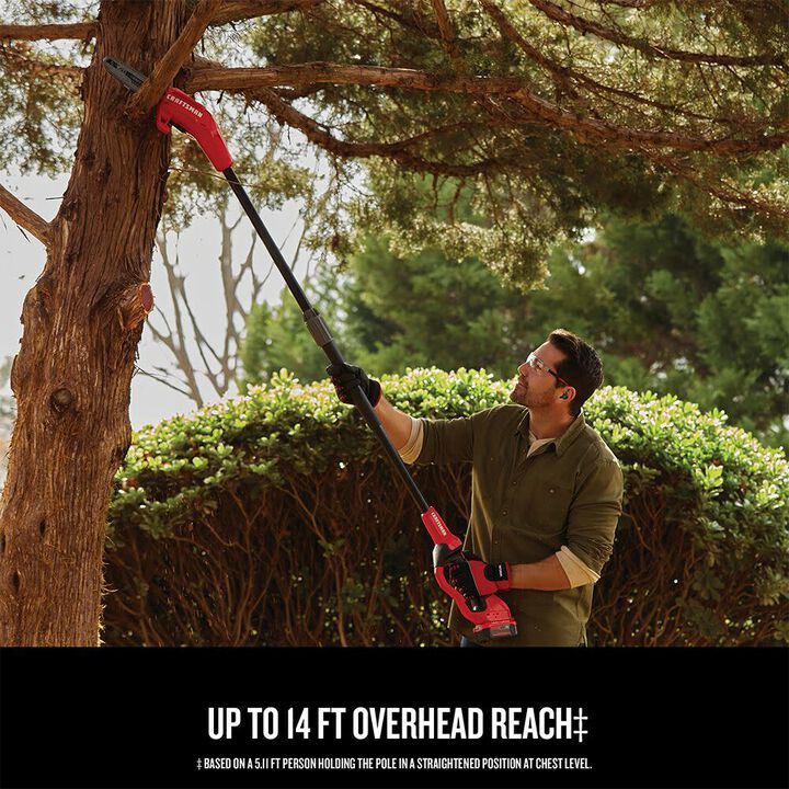 CRAFTSMAN V20* 8 Inch Cordless Pole Chainsaw 4Ah Kit, large image number 3