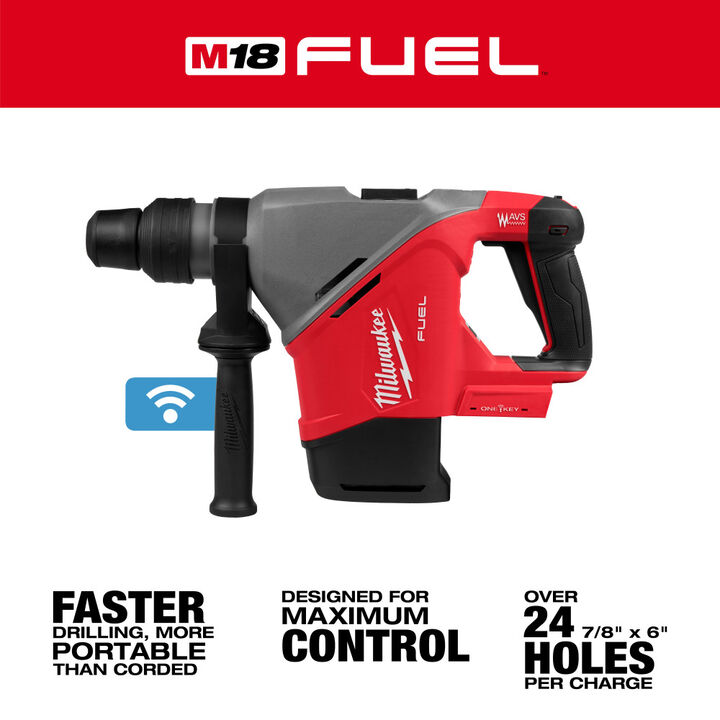 Milwaukee M18 FUEL 1-9/16 Inch SDS Max Rotary Hammer with ONE-KEY (Bare Tool), large image number 1