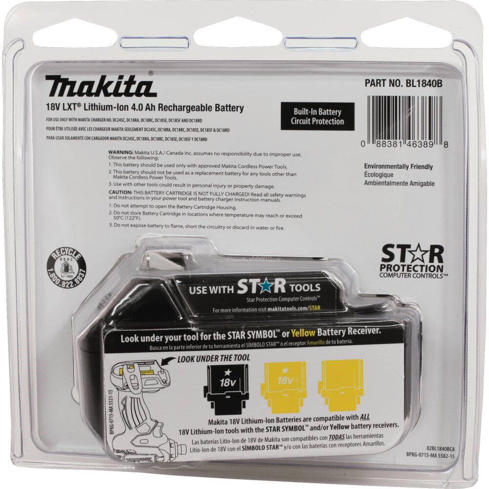 Makita 18V LXT 18V 4Ah Lithium Ion Power Tool Battery Pack with Fuel Indicator (2 Pack), large image number 4