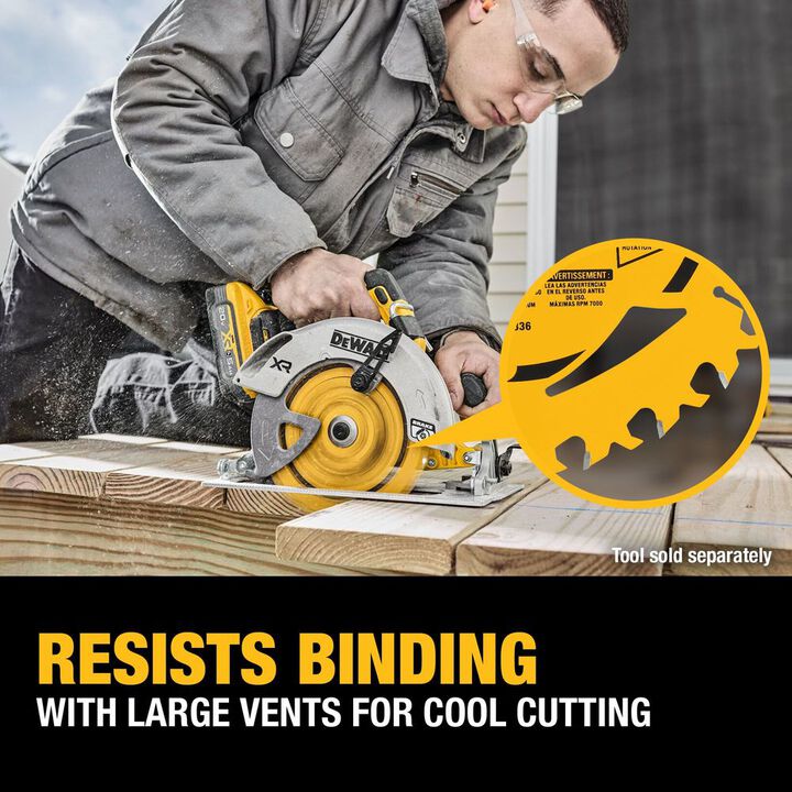DEWALT 6-1/2 Inch 24T Circular Saw Blade, large image number 3