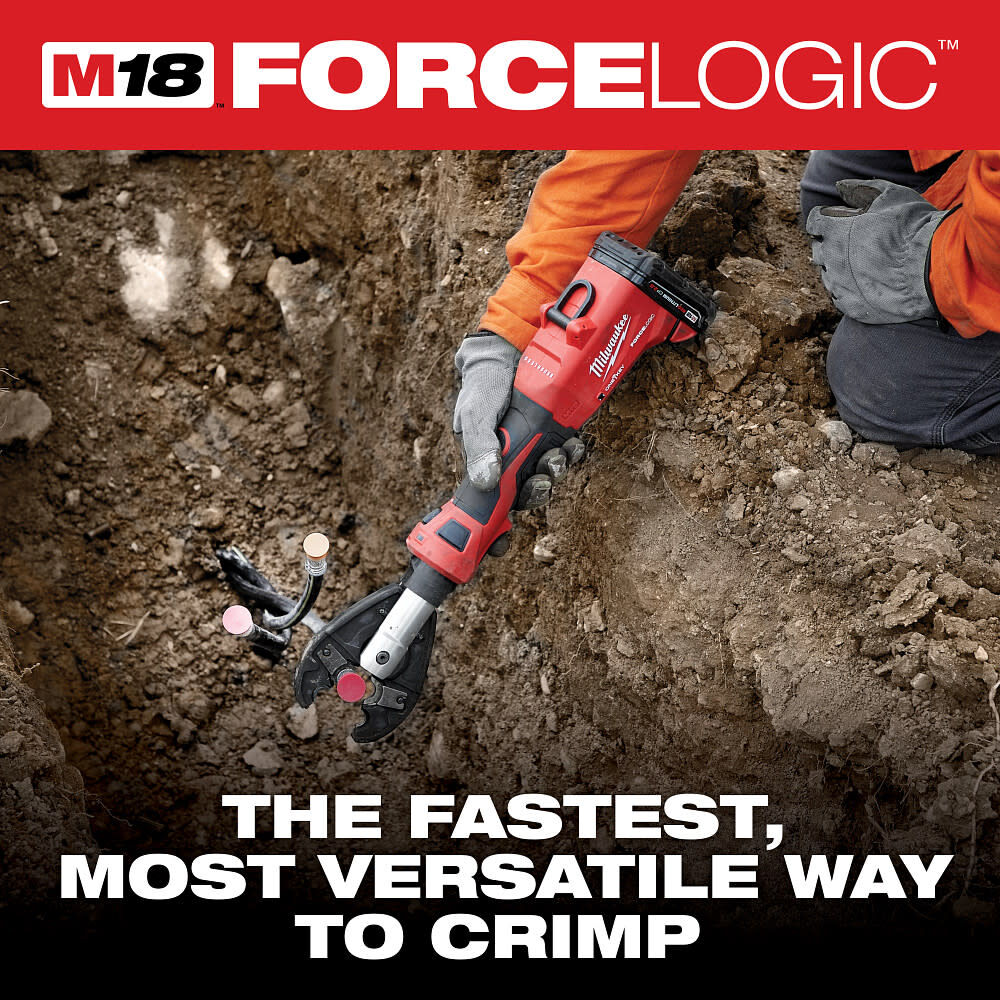Milwaukee M18 FORCE LOGIC 6 Ton Linear Utility Crimper with O-D3 Jaw, large image number 3