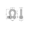 Peerless Chain Forged Alloy Screw Pin Anchor Shackle, 1in, 25000lbs, small image number 2