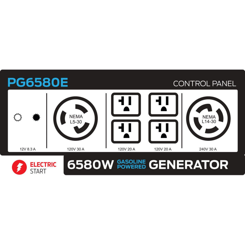 Pulsar Products 6,580 Watt Gas Powered 49-State Portable Generator, large image number 6
