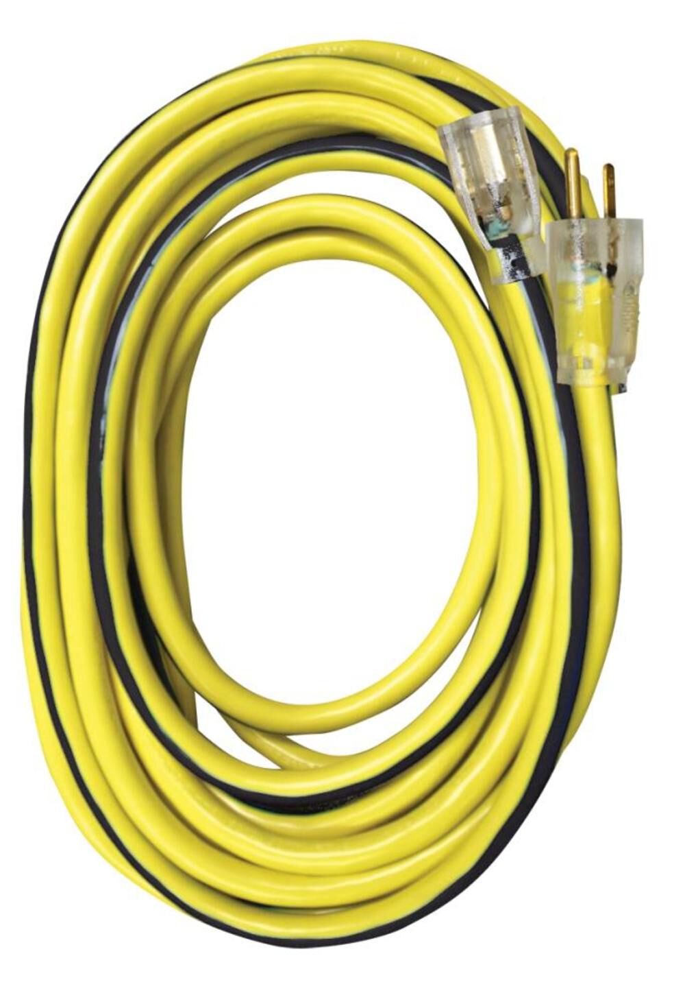 Voltec 50 Ft. 10/3 SJTW UG Extension Cord YL/BK, large image number 1