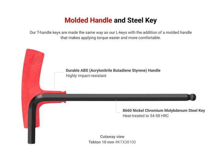 Tekton Ball End Hex T-Handle Key Set 21 Piece 5/64 - 3/8 Inch 2 - 10 mm, large image number 4