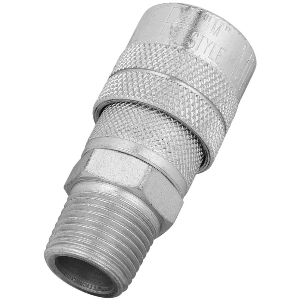 Milton 3/8in MNPT Industrial Interchange M Style Quick Connect Steel Coupler, large image number 2