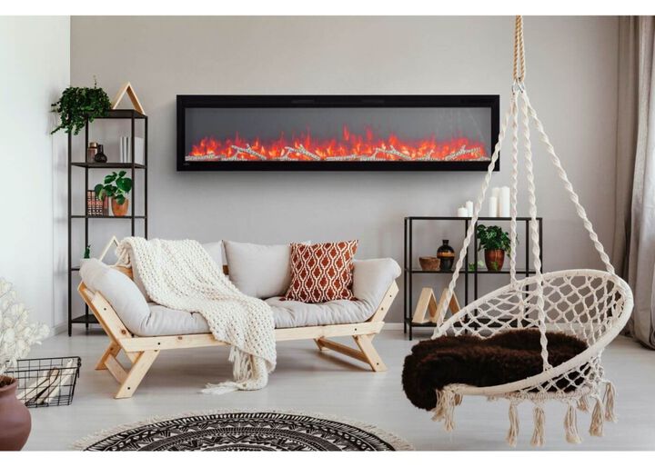 Napoleon Entice 50 Inch Black Single-Sided Wall-Hanging Electric Fireplace, large image number 11