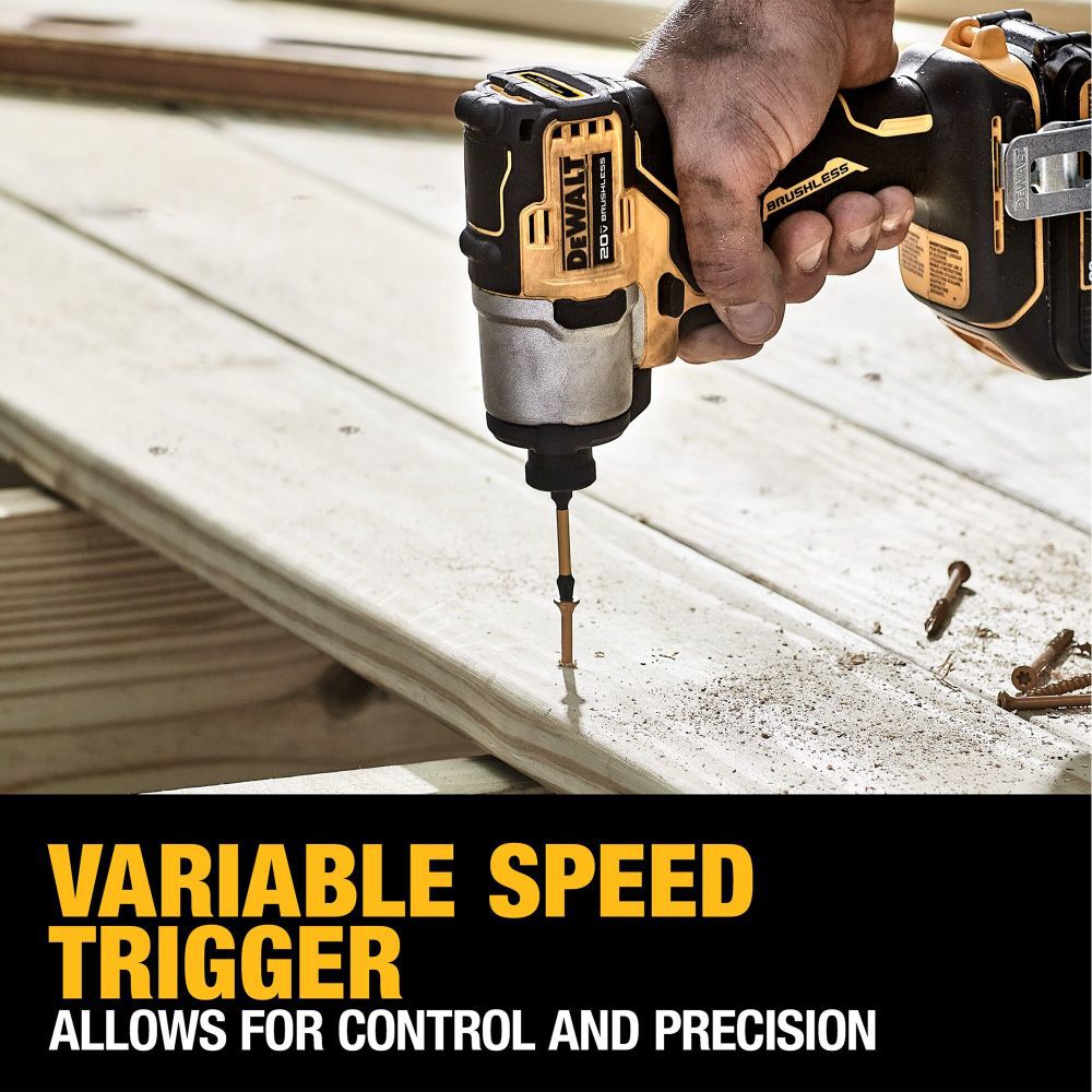 DEWALT 20V MAX XTREME Brushless 1/4 Inch Impact Driver Drill Kit & Elite Series 100pc Drill Driver Set, large image number 5