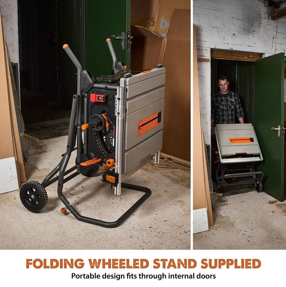 Evolution Power Tools Compact Folding Wheeled Scissor Stand for R10TS Table Saw, large image number 3