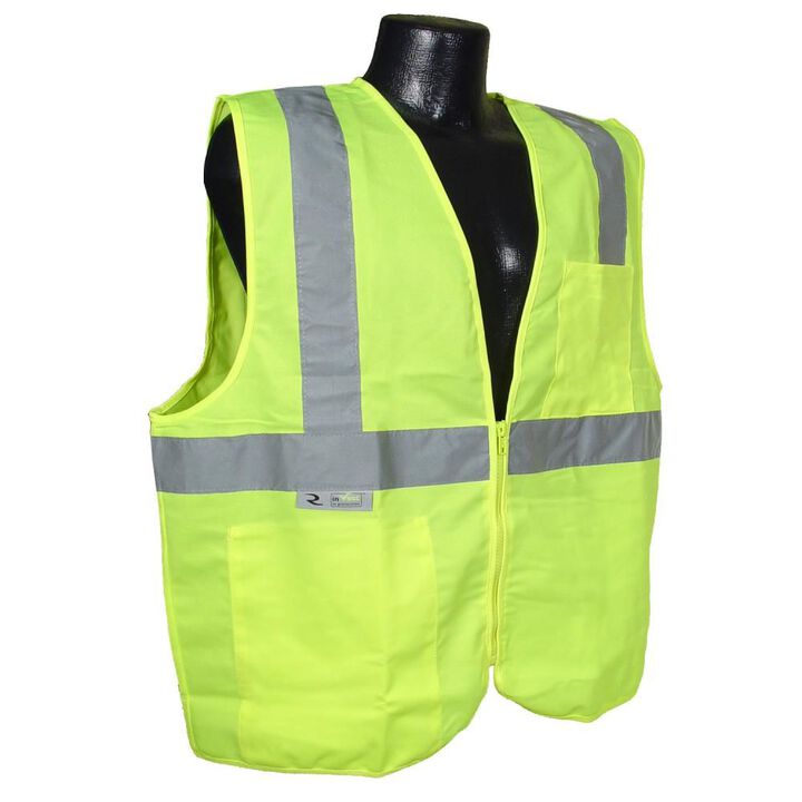 Radians Solid Economy Type R Class 2 Safety Vest with Zipper, swatch