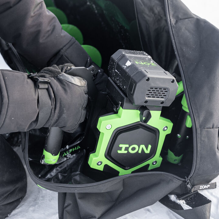 Ion Auger Carry Bag, Storage, Lithium-ION Ice Auger, Extension Pocket, Augers, Black, large image number 4
