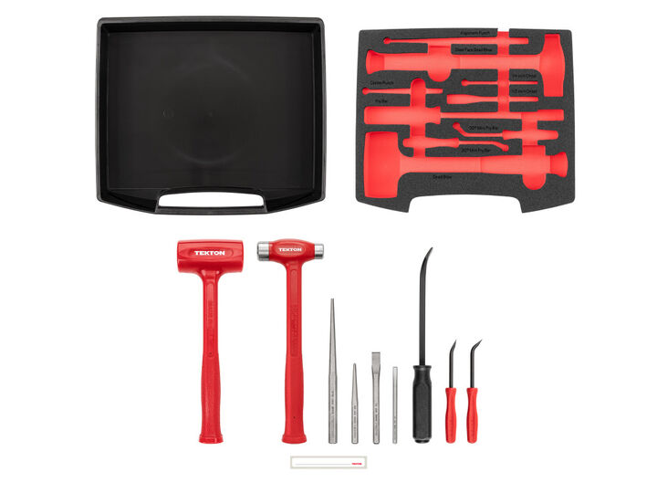 Tekton Hammers, Pry Bars, Punches, and Chisels Set, Rack/Drawer (9 Piece), large image number 2