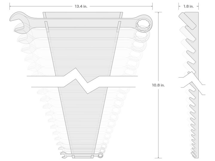 Tekton Combination Wrench Set with Rack, 15-Piece (1/4-1 Inch), large image number 6