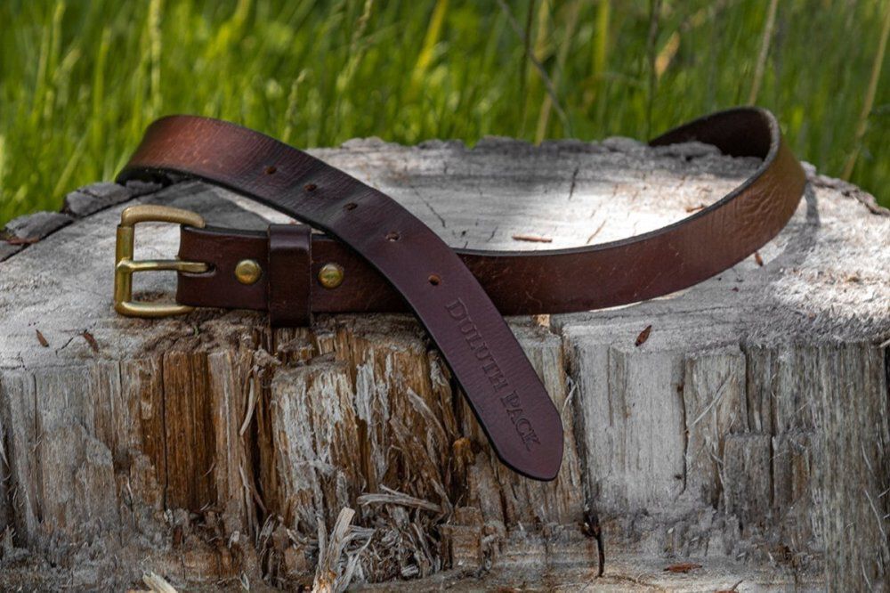 Duluth Pack 1.5 In. W x 38 In. Waist Size Brown Leather Belt, large image number 4