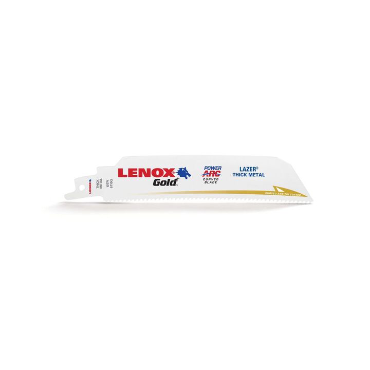 Lenox 6in 10TPI Gold Power Arc Reciprocating Saw Blade 2pk