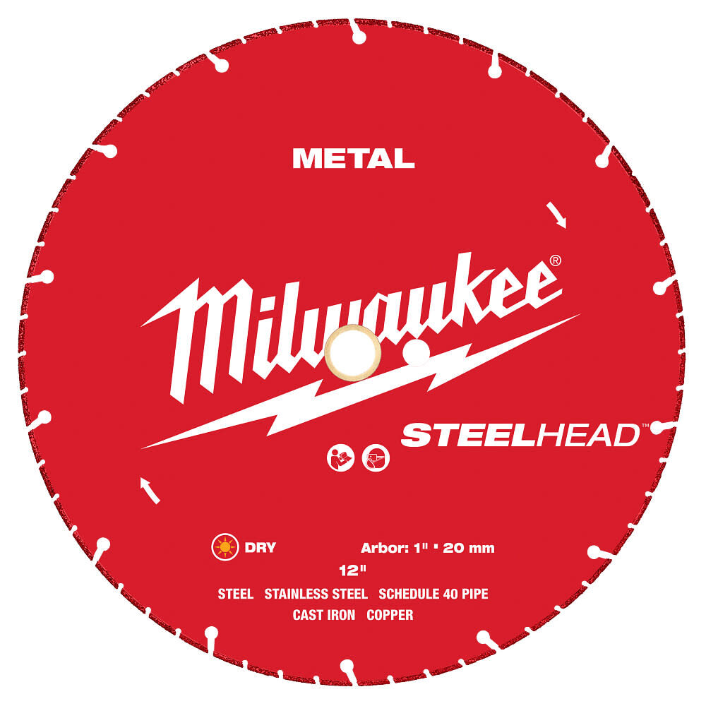 Milwaukee STEELHEAD 12 Inch Segmented Rim Diamond Cut-Off Blade for Metal, large image number 3