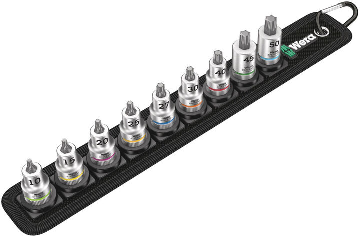 Wera Tools Belt B 3 Torx HF Zyklop Bit Socket Set 9pc