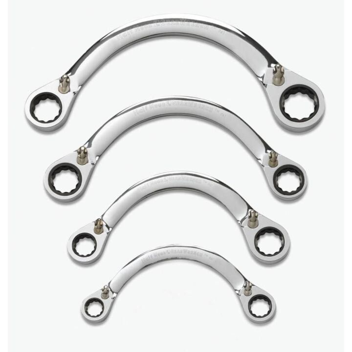 GEARWRENCH 4 pc Sae Half Moon Reversible Double Box Ratcheting Wrench Set