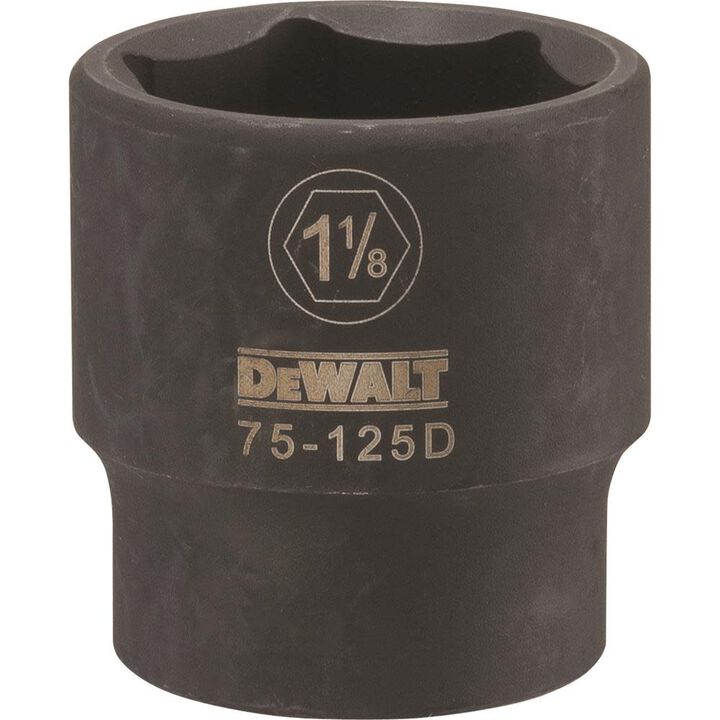 DEWALT 1/2 Drive X 1-1/8 6PT Standard Impact Socket