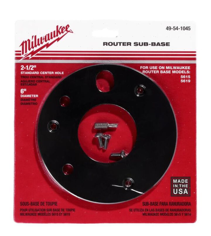 Milwaukee 6 in. Diameter 2-1/2 in. Center Hole Sub-Base