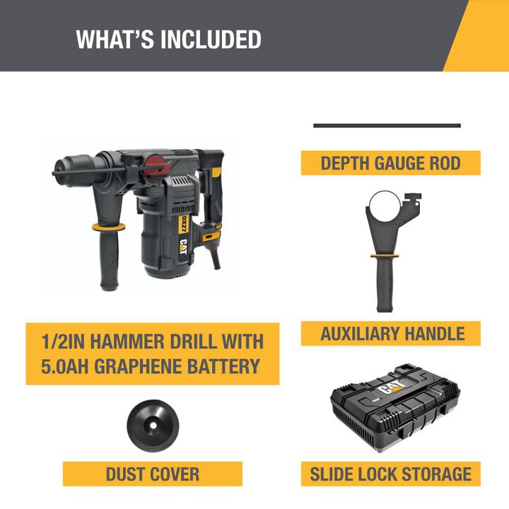 CAT 12.5-Amp 1-1/4 in SDS-Plus Rotary Hammer Drill, large image number 6