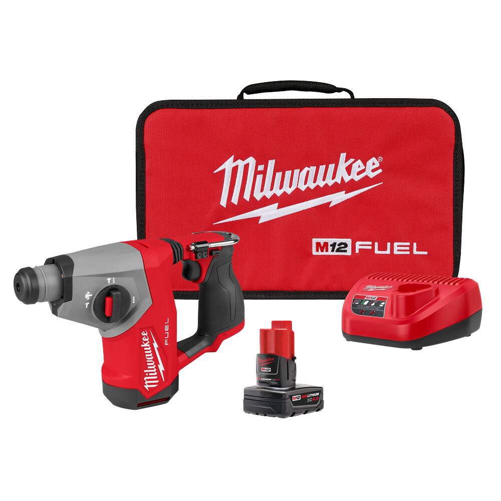 Milwaukee M12 FUEL 5/8 Inch SDS Plus Rotary Hammer Kit, large image number 1