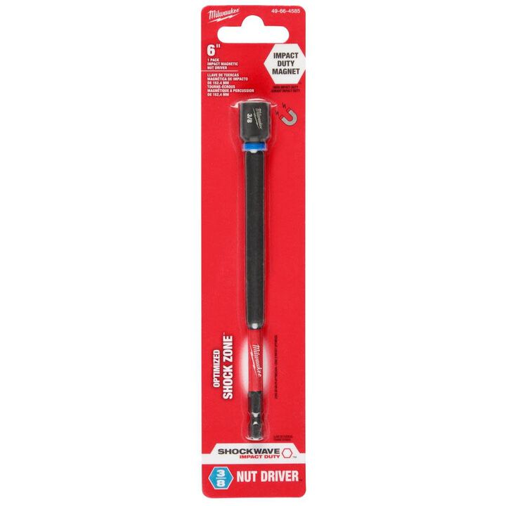 Milwaukee SHOCKWAVE Impact Duty 3/8inch x 6inch Magnetic Nut Driver, large image number 8