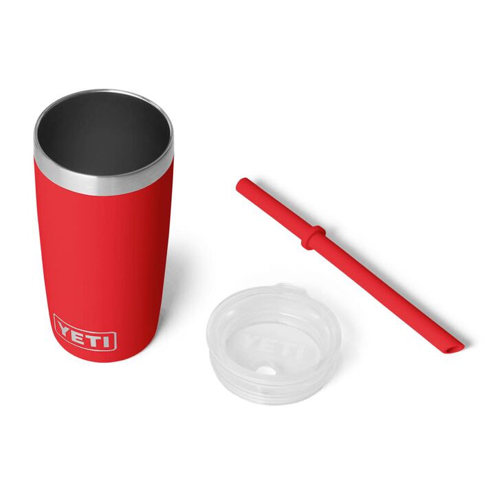 YETI Rambler Jr 10 Oz Tumbler with Silicone Straw Lid Rescue Red, large image number 2
