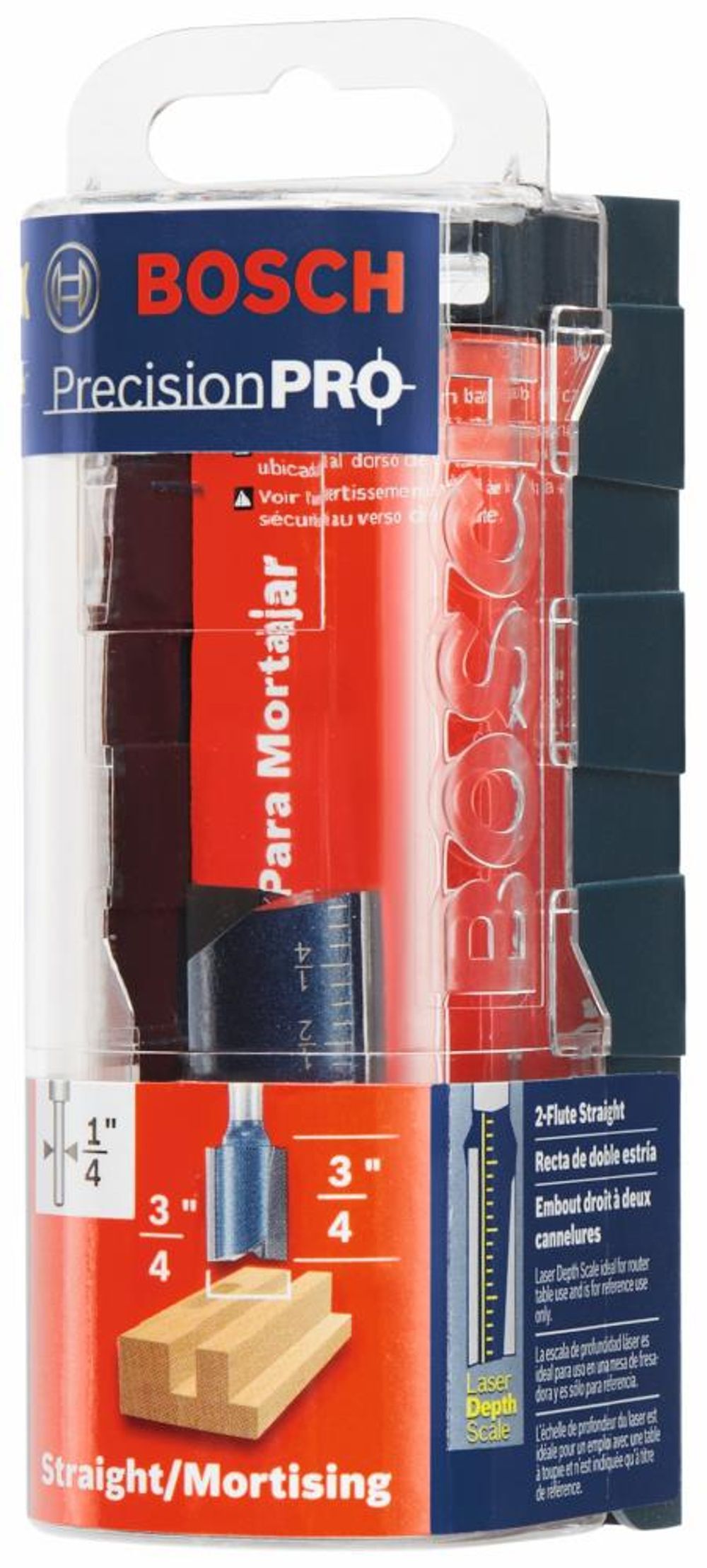 Bosch 3/4in x 3/4in Carbide Tipped Double Flute Straight Router Bit, large image number 3