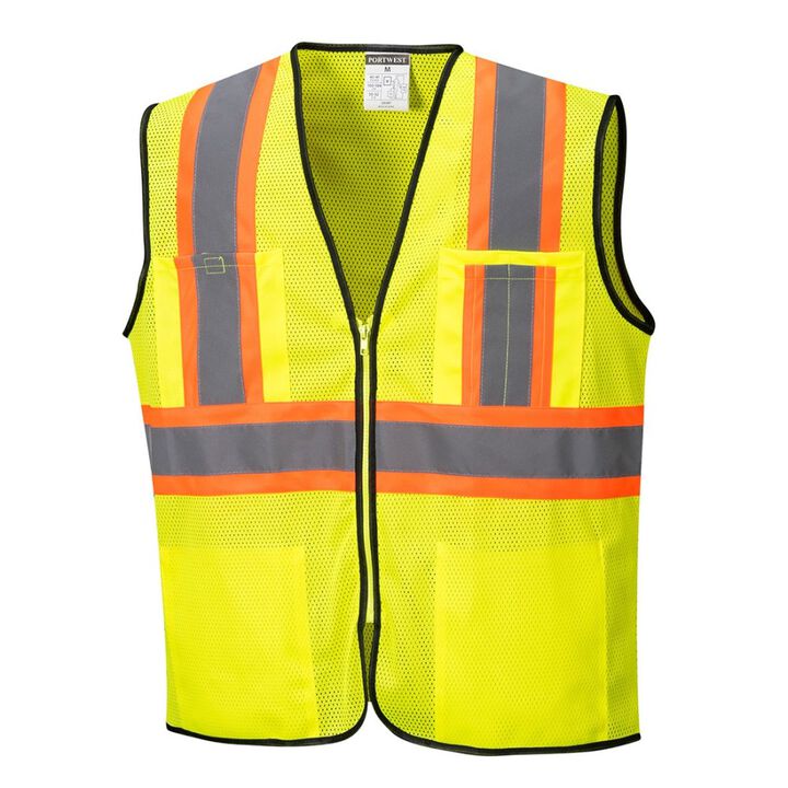 Portwest Yellow Frisco Contrast Hi-Vis Vest - 4XL