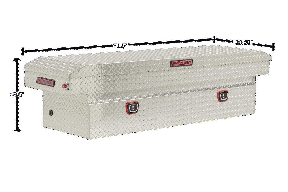 Weather Guard Saddle Truck Tool Box Aluminum Full Standard Clear, large image number 5