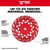 Milwaukee DIAMOND MAX 7 Inch Single Row Segmented Turbo Rim Diamond Cup Wheel for Concrete Grinding (24 Segments), small image number 4