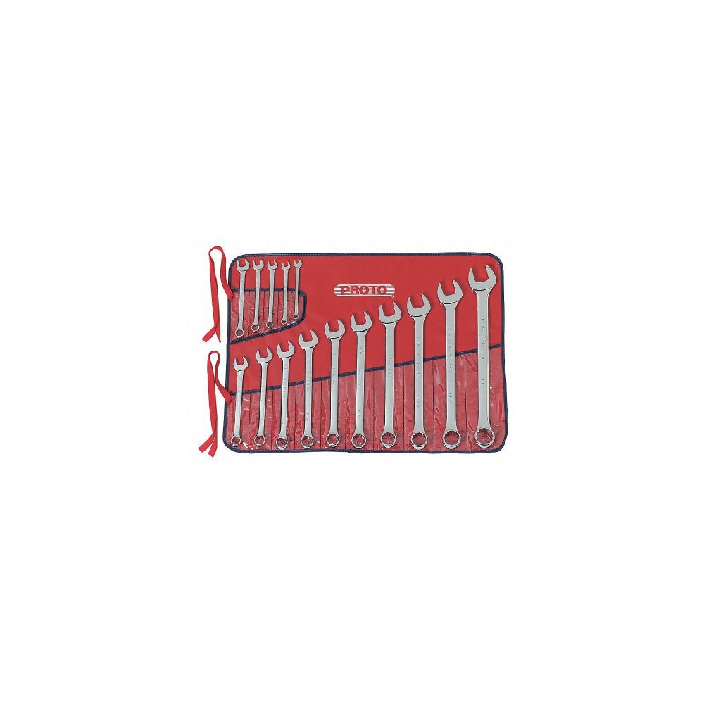 Proto 15 Piece Full Polish Combination Spline Wrench Set-12 Point, large image number 1