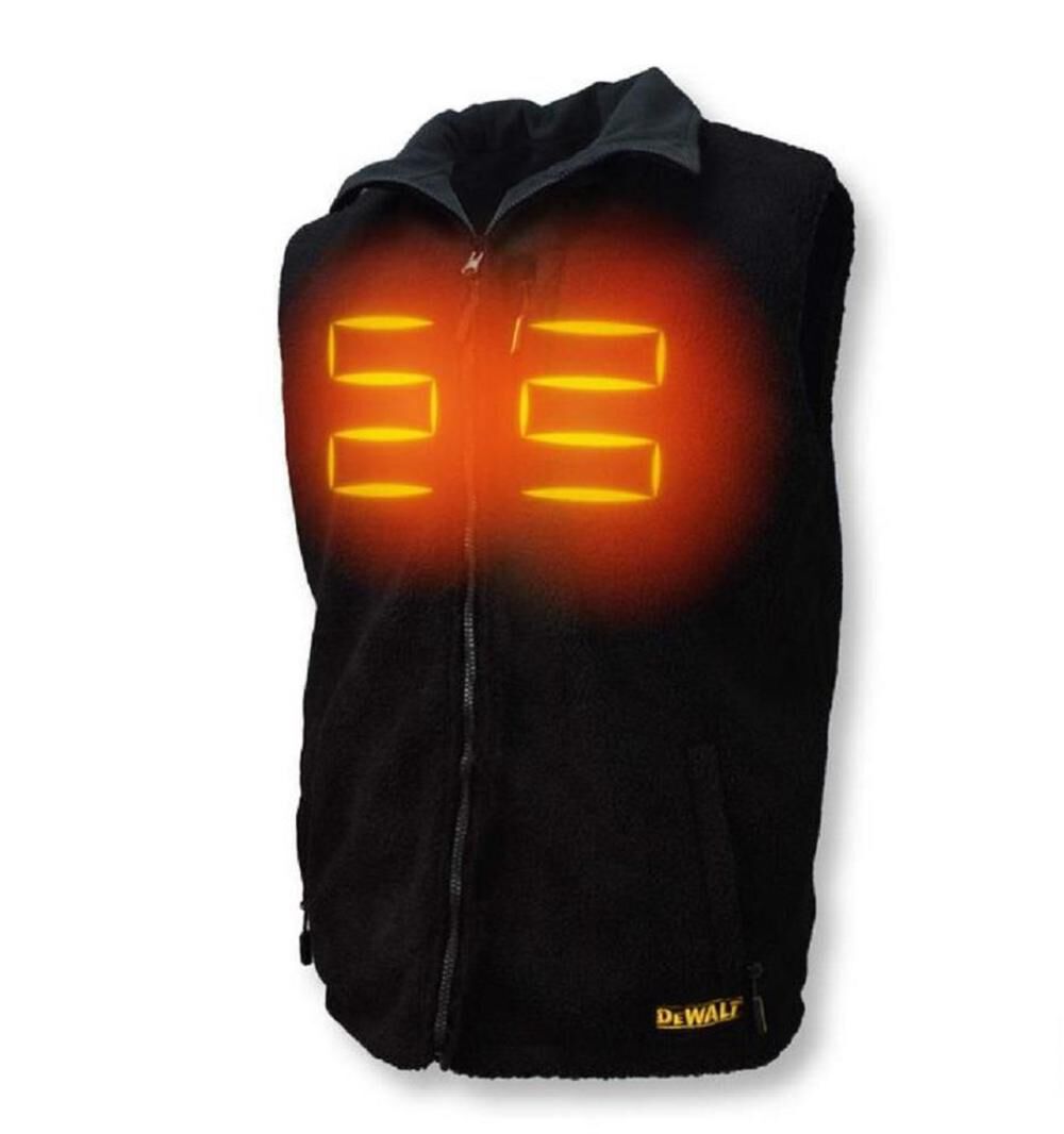DEWALT Heated Kit Reversible Fleece Vest with Battery Black Large, large image number 6