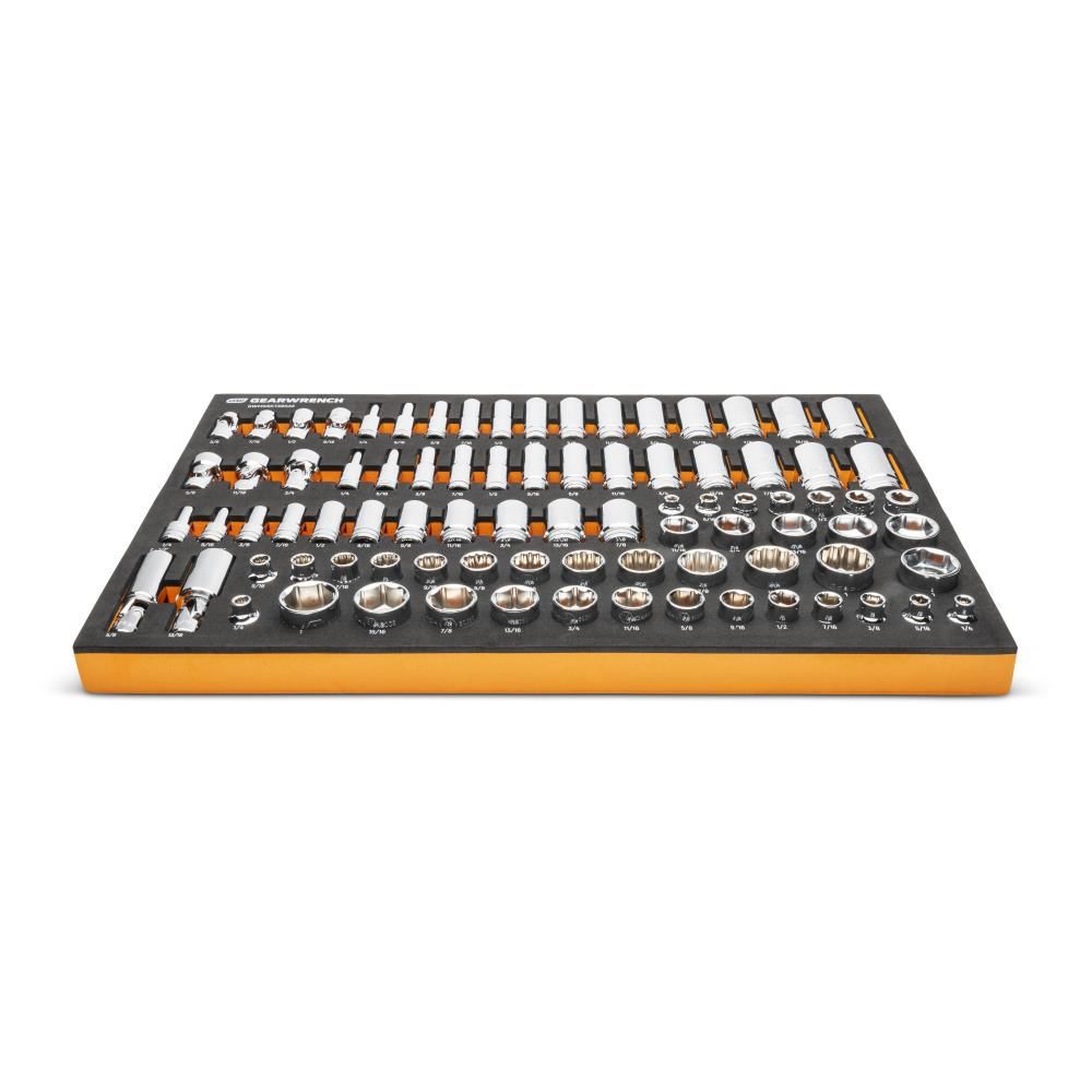 GEARWRENCH 3/8 in Drive Master SAE Socket Set in Foam Storage Tray 85pc, large image number 2