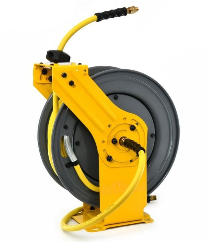 BluBird OilShield 50 Ft. All-In-One Dual Arm Air Hose Reel Assembly