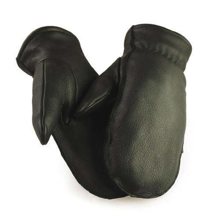 Hand Armor Full Grain Deerskin Sherpa Lined Mitts, X-Large, Black, large image number 1