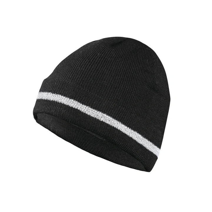 Occunomix Black Hi-Viz Knit Cap with Polyester Lining One Size Fits Most, large image number 1