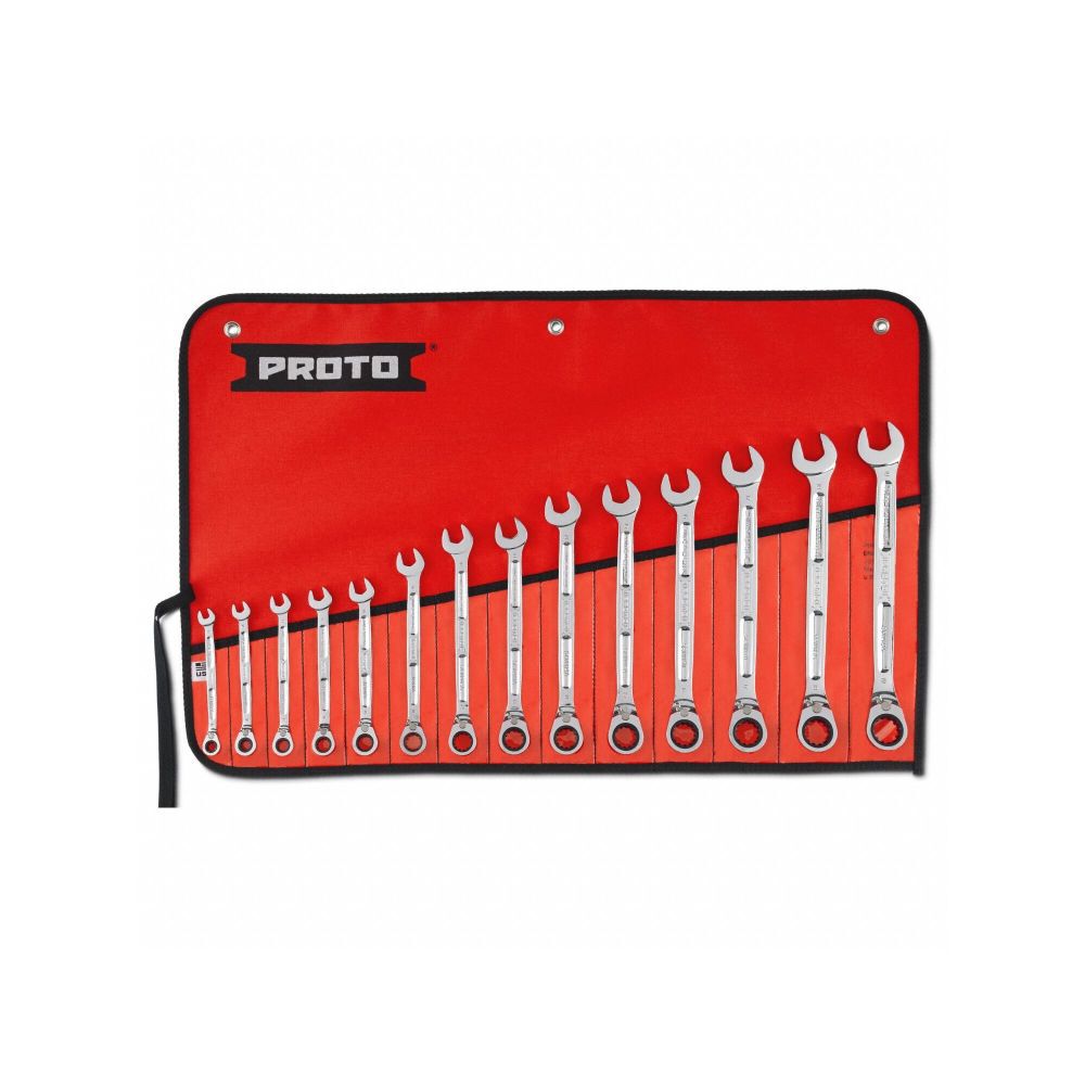 Proto 14 Piece Metric Rathcheting Combo Wrench Set, large image number 2