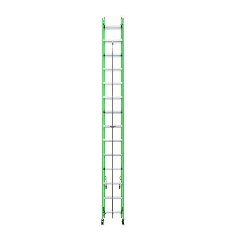 Werner AERO Extension Ladder 28' TYPE IAA Fiberglass Box Rail/Tri Rung, large image number 1