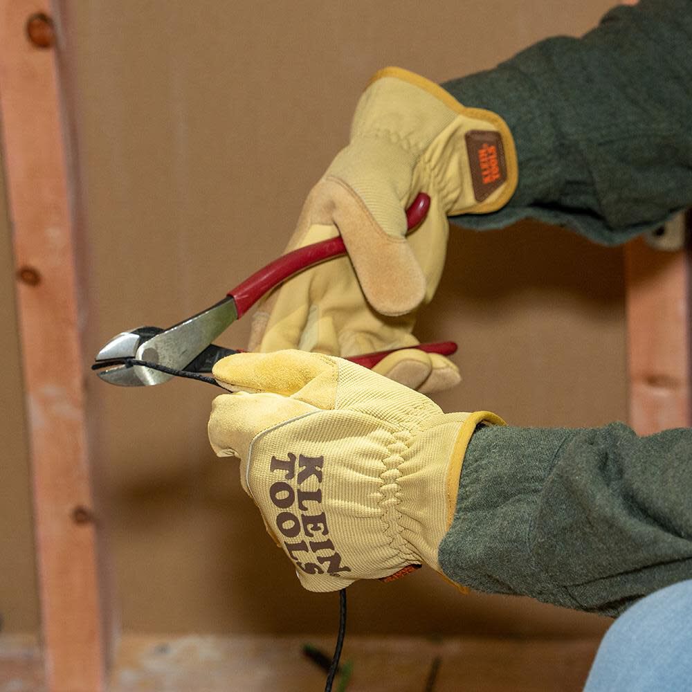 Klein Tools Leather All Purpose Gloves, Large, large image number 10