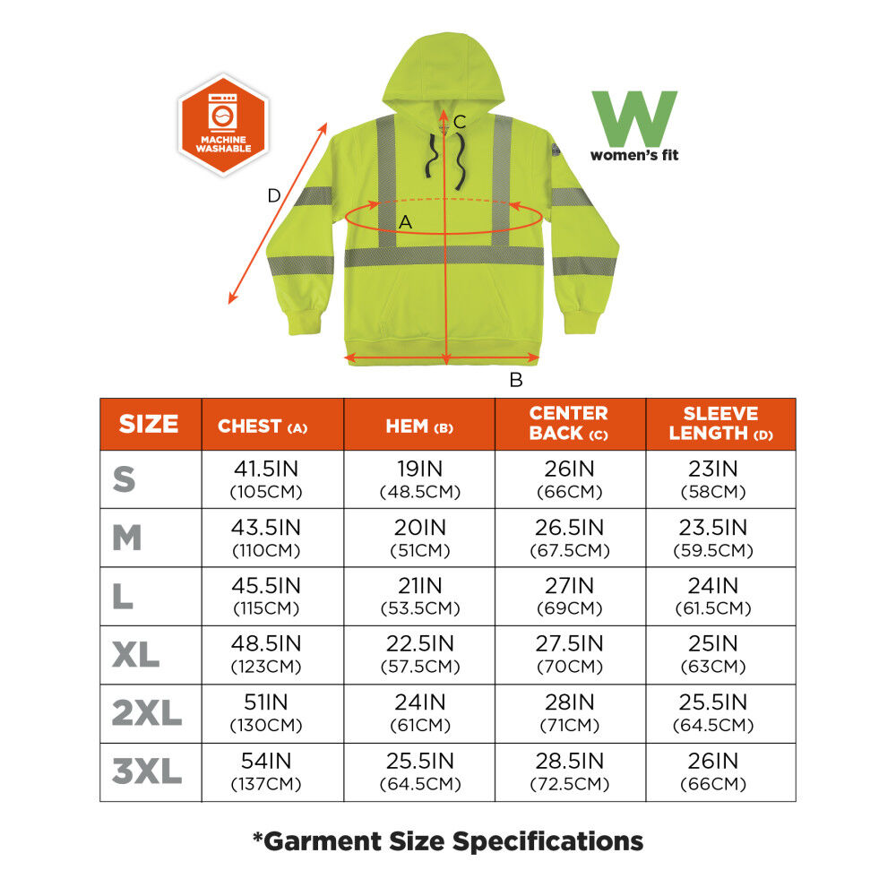 Ergodyne GloWear 8304W Class 3 Womens Performance Hoodie, large image number 7
