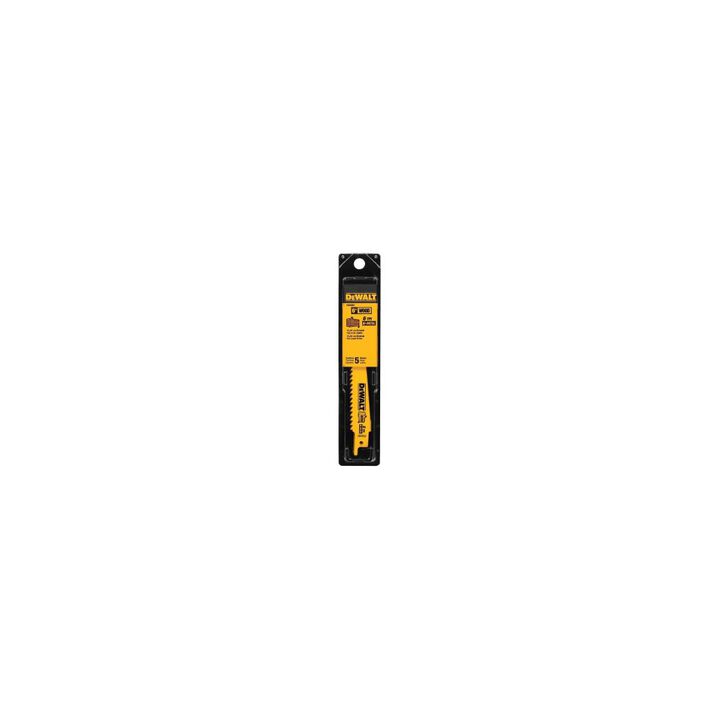 DEWALT 6 Inch 6TPI Bi-Metal Recip Blade -5 Pk, large image number 9