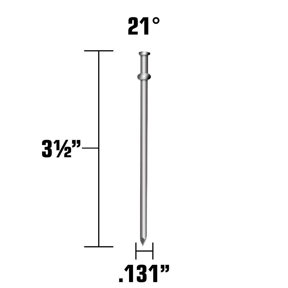 Metabo HPT 3-1/2 Inch 21 Degree Plastic Strip Collated Duplex Nail | 50312-16D, large image number 3