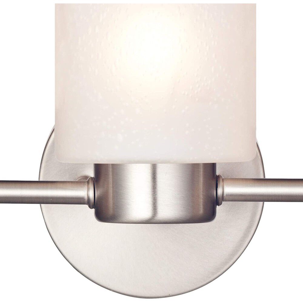 Westinghouse 60W Nickel Sylvestre Three Light Wall Light Fixture, large image number 4