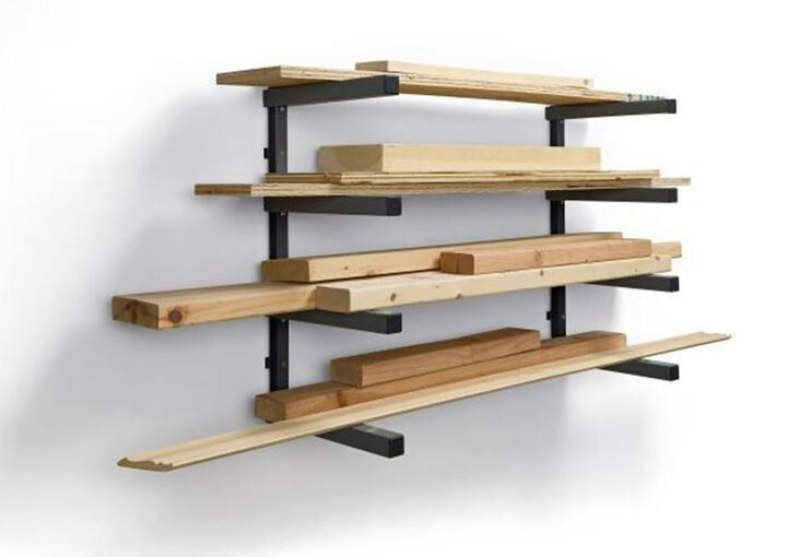 Bora Portamate Wall Mounted Storage Rack 4 Level Black/Gray