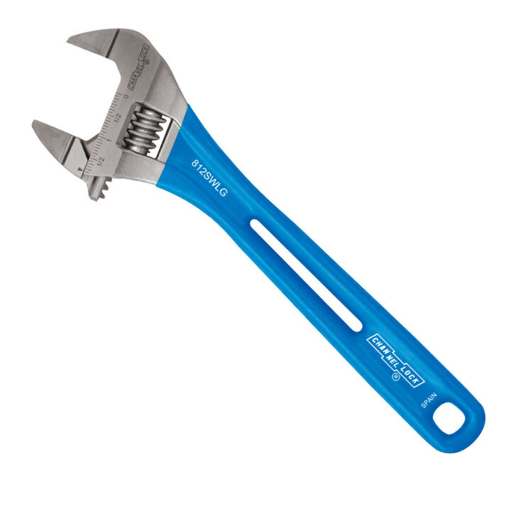 Channellock 12 Inch Lightweight Extra Slim Jaw AdjustableWrench