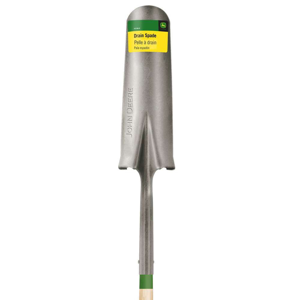 John Deere 42 Inch Steel Round Drain Spade with Wood Handle, large image number 2